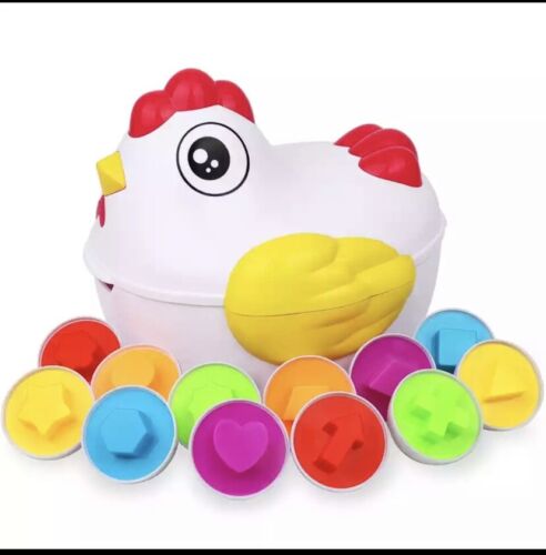 Toddler Toys for 2 3 Years Old - Easter Eggs Chicken Toy with 12 Matching Egg... - 第 1/4 張圖片