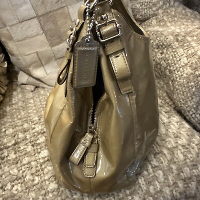 コーチバッグ Coach Maggie Madison 18760 Beige Patent Leather Shoulder Bag | eBay