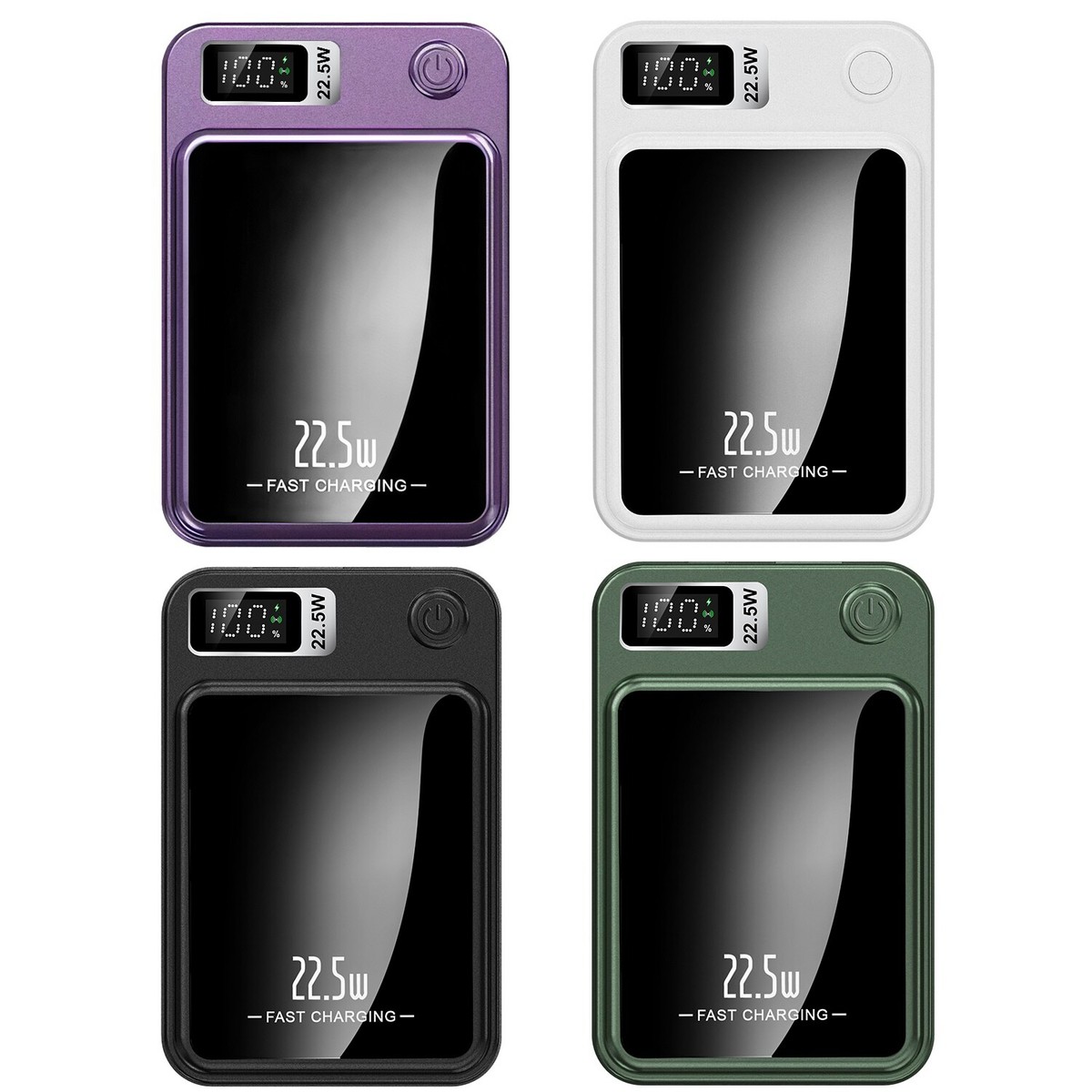 10000mAh Smart LCD Display Power Bank Magnetic Battery