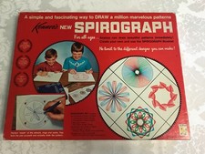 VINTAGE KENNER SUPER SPIROGRAPH 1967 No Pens Red Box Blue Tray Refill Kits