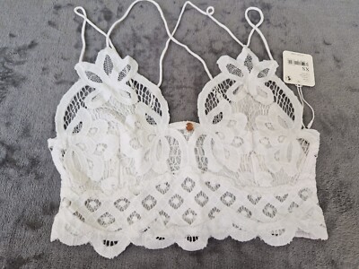 Free People FP One Adella Bralette Top White Size X-Small New RRP  BNWT UK