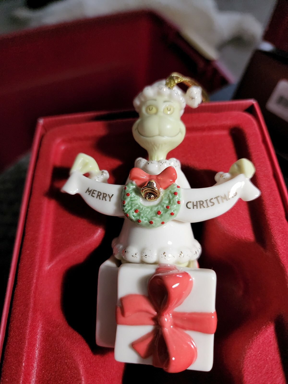Lenox Ornament Dr Suess A Grinchy Gift Grinch Christmas eBay