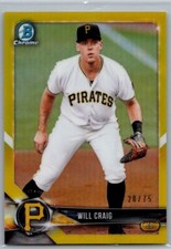2018 Bowman Chrome Prospects Canary Yellow Refractor /75 Will Craig #BCP146