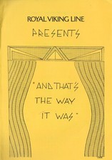 Royal Viking Cruise Liner c1950 Playbill "...and That's the Way it Was"