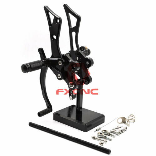 Reposapiés delanteros CNC juegos traseros estribo pedal ajuste FZ1 FZ8 2001-2005 2002 2003 2005 - Imagen 3 de 10