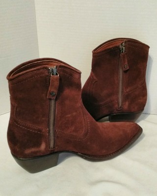 frye sacha zip leather bootie