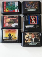 6 Sega Genesis Game Lot! Indiana Jones and the Last Crusade Streets Of Rage Etc