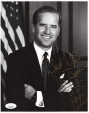 President Joe Biden Signed Autograph 8x10 Vintage Photo w/ Inscriptions JSA COA