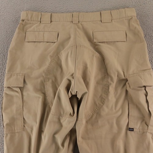 5.11 Tactical Pants Mens 2XL 2XLS Beige Cotton Blend Ripstop Cargo 43.5-47 x 29 - Picture 12 of 17