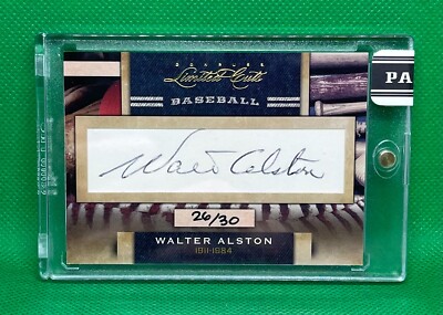 2011 PANINI DONRUSS LIMITED CUTS WALTER ALSTON CUT AUTO SIGNATURE 26/30 DODGERS