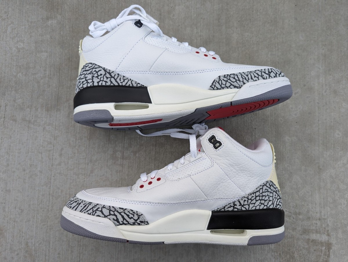 DS NIKE AIR JORDAN 3 III WHITE CEMENT GREY sz 10 2003 RETRO dunk