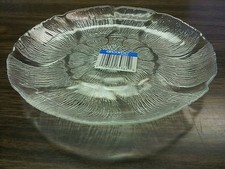 THREE SALAD PLATE 7" CLEAR ARCOROC GLASS WEDDING FLORAL DESIGN/CATERING USA MADE