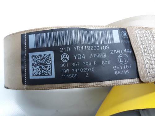 VW Passat 3C B7 3C1857706R Gurt Sicherheitsgurt rechts vorn 1.8TSI 118kw CDAA BJ