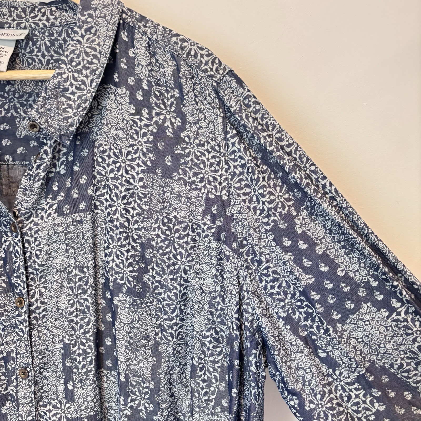 Catherines Lyocell  Floral Patchwork Boho Button … - image 14