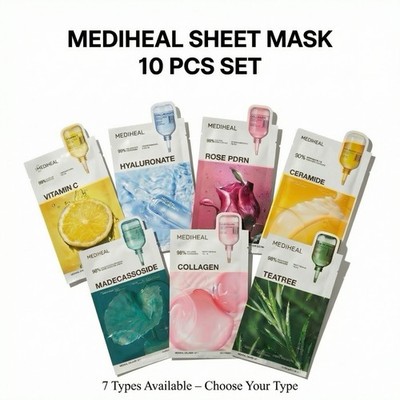 Mediheal Sheet Mask 10pcs Choose Type Korean Face Mask Tea Tree Collagen.