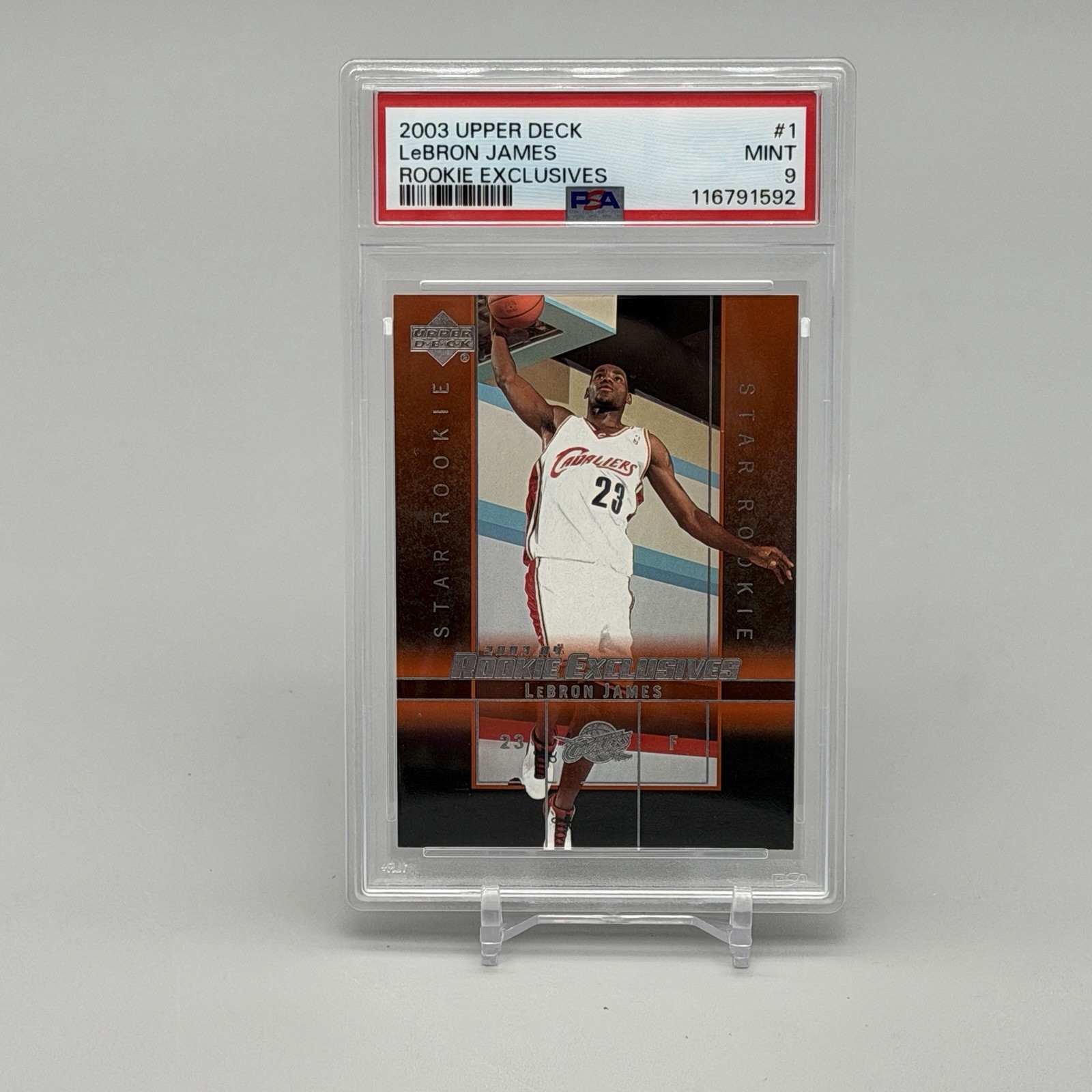 2003 Upper Deck #1 LeBron James PSA 9 MINT Rookie Exclusives