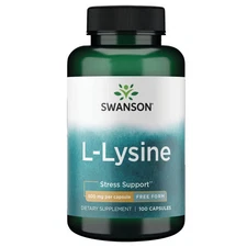 Swanson Free-Form L-Lysine 500 mg 100 Capsules
