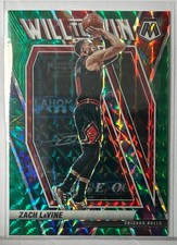 2020  Panini Mosaic #9 Zach LaVine  Will to Win Mosaic Green Prizm Chicago Bulls