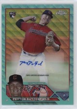 2023 Topps Chrome Update Aqua Wave Refractor 51/199 Peyton Battenfield Auto ms9