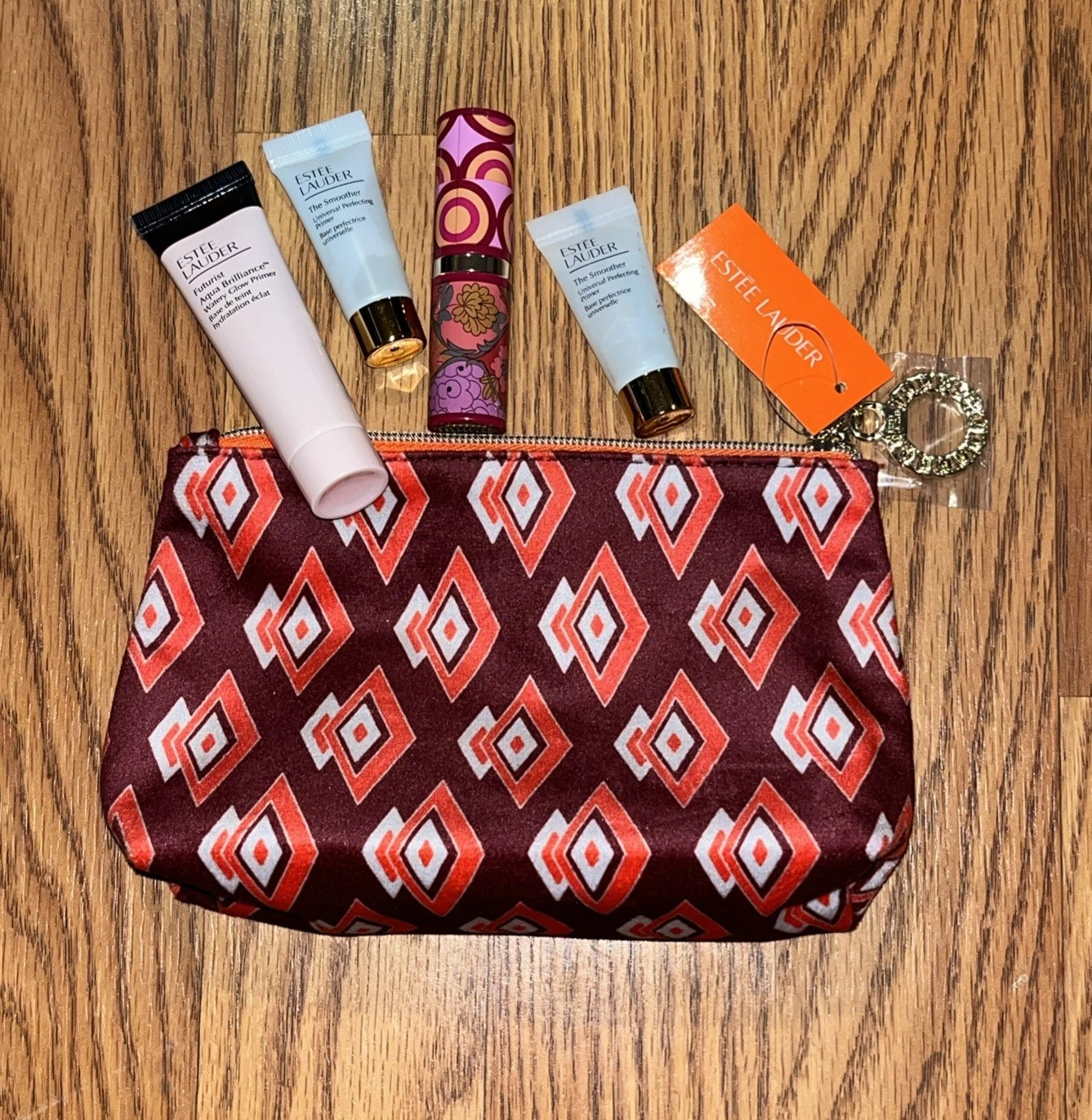 Estee Lauder Limited Edition Lipstick (rose Color) And 4-pc Travel Set Untested