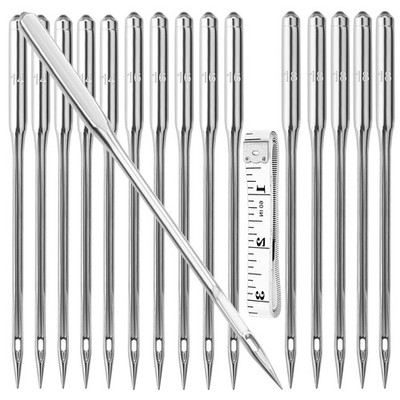 90 Pcs Sewing Machine Needles Universal Sizes 90/14 100/16 110/18 Heavy Duty ...