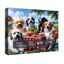Funny Dog Food Puzzles for Adults 1000 Pieces Nature, Colorful Animal Flower ...