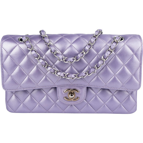 Chanel Metallic Medium Double Flap Crossbody Bag Coco CC Bag