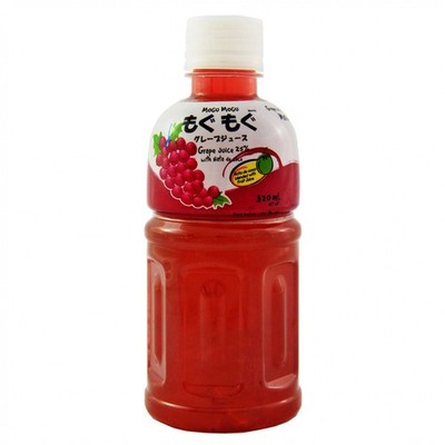 Mogu Mogu Juice with Nata De Coco, Grape, 12 Pound (Pack of 6)