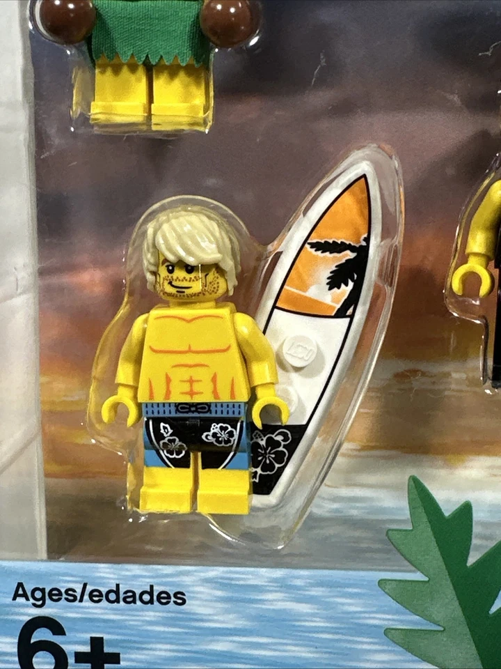 Lego MINIFIGURA JUEGO PLAYA 850449 Hula Dancer Serie 3 Surfer Foto 4 de 4