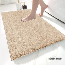 Non Slip Bath Mat Water Absorbent Small Large Bathroom Rugs Toilet Pedestal Mats