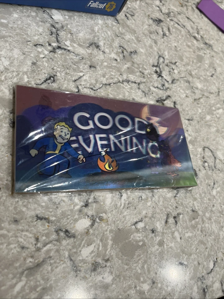 Letrero lenticular/placa de pared Fallout 76 Vault Boy "Buenas noches/buenos días" 8x4 Foto 2 de 3
