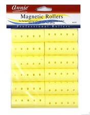 Annie Magnetic Hair Rollers 7/8 Inch, 12 Count 1 Pack of 12 , Yellow