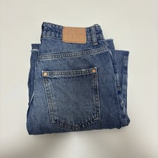 Zara Women's Blue Denim Jeans EUR 36 USA 4 Hem Wide Leg