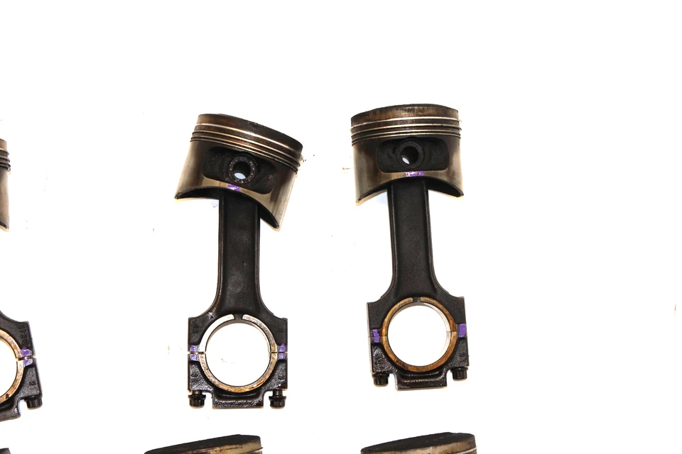 JUEGO DE 6 BIELAS Y PISTONES BMW OEM 1982-1987 ETA E30 325E 528E 130mm Foto 3 de 4