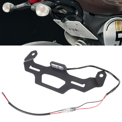 Concealed LED License Plate Holder For DUCATI Scrambler 803 Nightshift 2021-2025