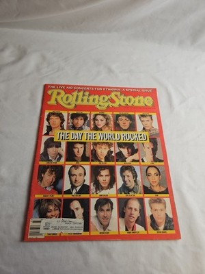 1985 Rolling Stone Magazine # 454 Live Aid Ethiopia Day the World Rocked #ABC