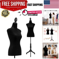Adjustable Female Dress Form Mannequin - 49.6 to 63.4 Inches, Portable  Stylish