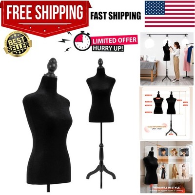 Adjustable Female Dress Form Mannequin - 49.6 to 63.4 Inches, Portable & Stylish