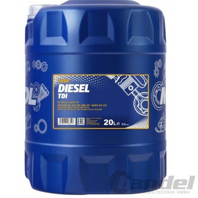 20L MANNOL DIESEL TDI 5W-30 ÖL DPF passend für VW502/505.005 BMW LL-04 MB 229.51