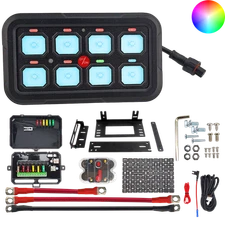 8 Gang Switch Panel Touch Control 12 24V Circuit Control Relay Box Auto Dimmable