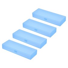 Large Capacity Pencil Case 4 Pack Pen Bags Stationery Organizer Storage PP, Blue