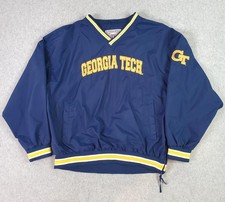 Vintage Georgia Tech Pullover Jacket Mens XL Blue NCAA Football Genuine Stuff