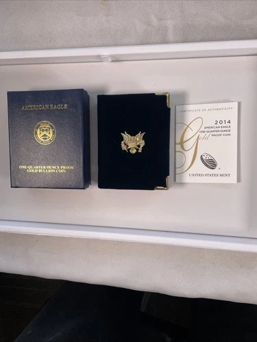 1999 Proof 1/4 oz Gold American Eagle Box and COA - No Coin