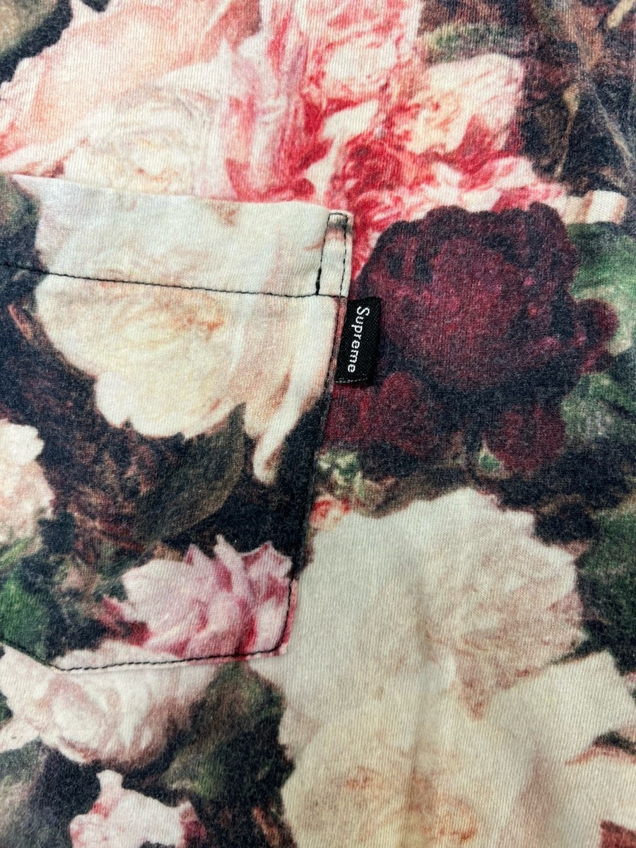 SS13 Supreme Floral PCL Power Corruption Lies Pocket Tee Size L | eBay