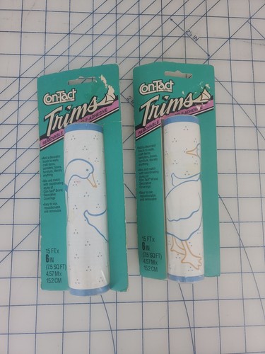 vint 1990 Contact Trims removable self adhesive Wall Border COUNTRY GEESE Goose - Picture 1 of 7