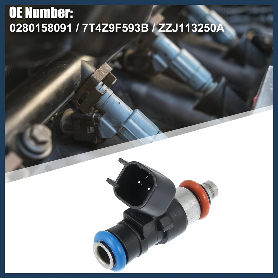 Inyector de Combustible, para Ford Taurus Limited, SEL 3.5L 1.97"x1.38"x0.79", Negro  Foto 2 de 4