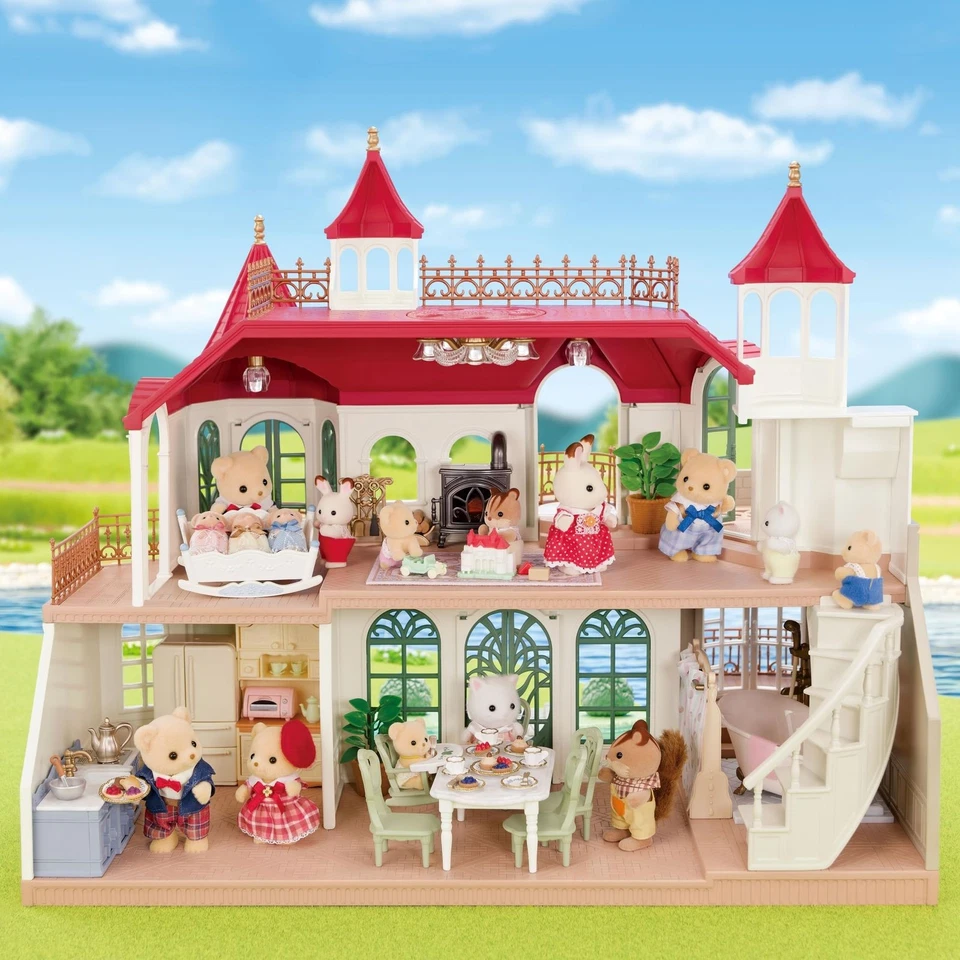 Epoch Sylvanian Families Sparkling Waterside Red Roof House Set  Calico Critters - Image 4 of 4