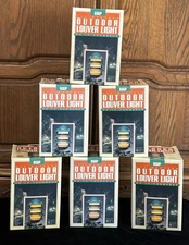 BWF 3 Tier Outdoor Louver Light Set Of 6 Green Die-Cast Metal LL3 Landscape Pool