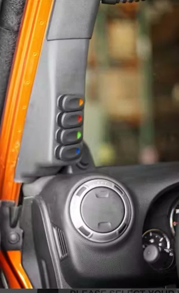 Kit de cápsulas de interruptor de pilar Rugged Ridge 17235,96; se adapta a Jeep Wrangler LH 2011-2018 Foto 2 de 4
