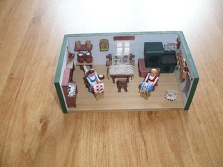 Miniatur Erzgebirgsstube Erzgebirge Klöppeln TOP